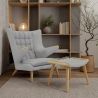 Buy Gerth Armchair with Matching Ottoman  Black 16766 - prices